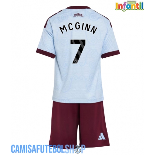 Camisa de time de futebol Aston Villa John McGinn #7 Replicas 3º Equipamento Infantil 2026-27 Manga Curta (+ Calças curtas)